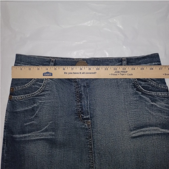 EU44 fits like a 12, Dolce & Gabbana Denim Maxi Skirt w/ Back Slit 100% Cotton - Picture 12 of 14